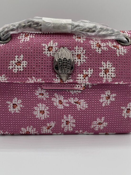 Kurt Geiger Handbags - Kurt Geiger Crystal Encrusted Eagle Mini Kensington Pink Floral Crossbody Bag